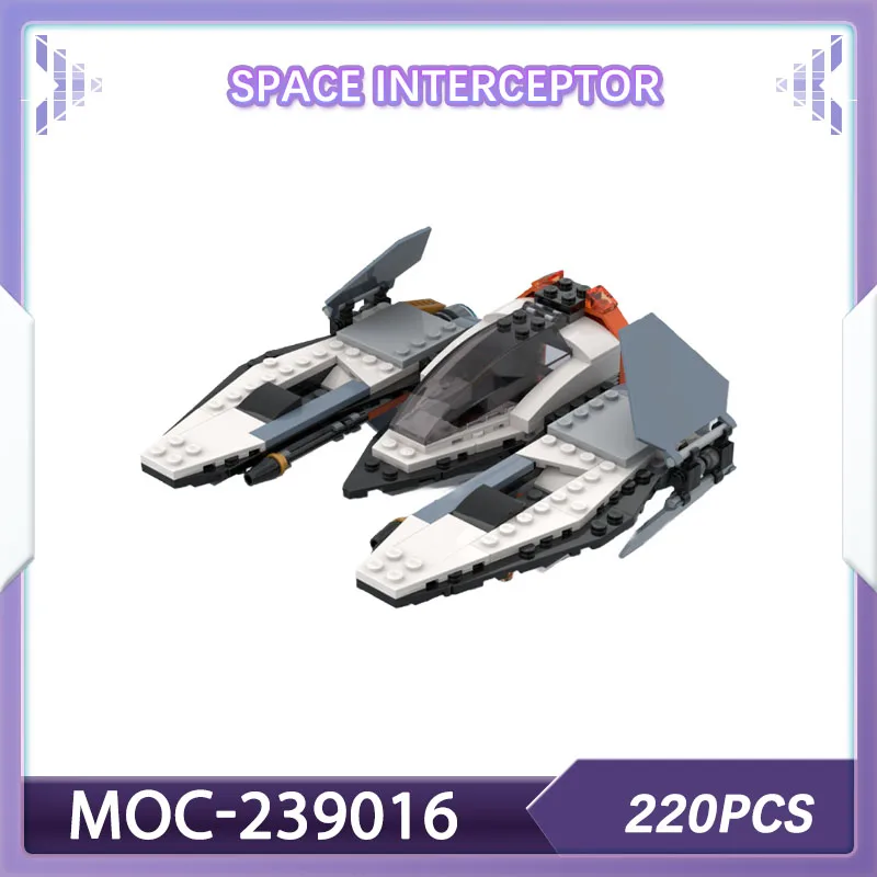 Set di blocchi di costruzione Space Interceptor MOC-239016 guerra spaziale Fantascienza guerra militare modello di astronave regalo di Natale