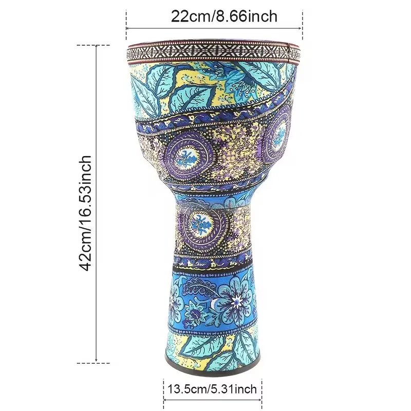 8.5 Inch African Drum Beginners Practice Djembe Drum PVC Sound Healing Hand Drums Professional Percussion Musical Instruments