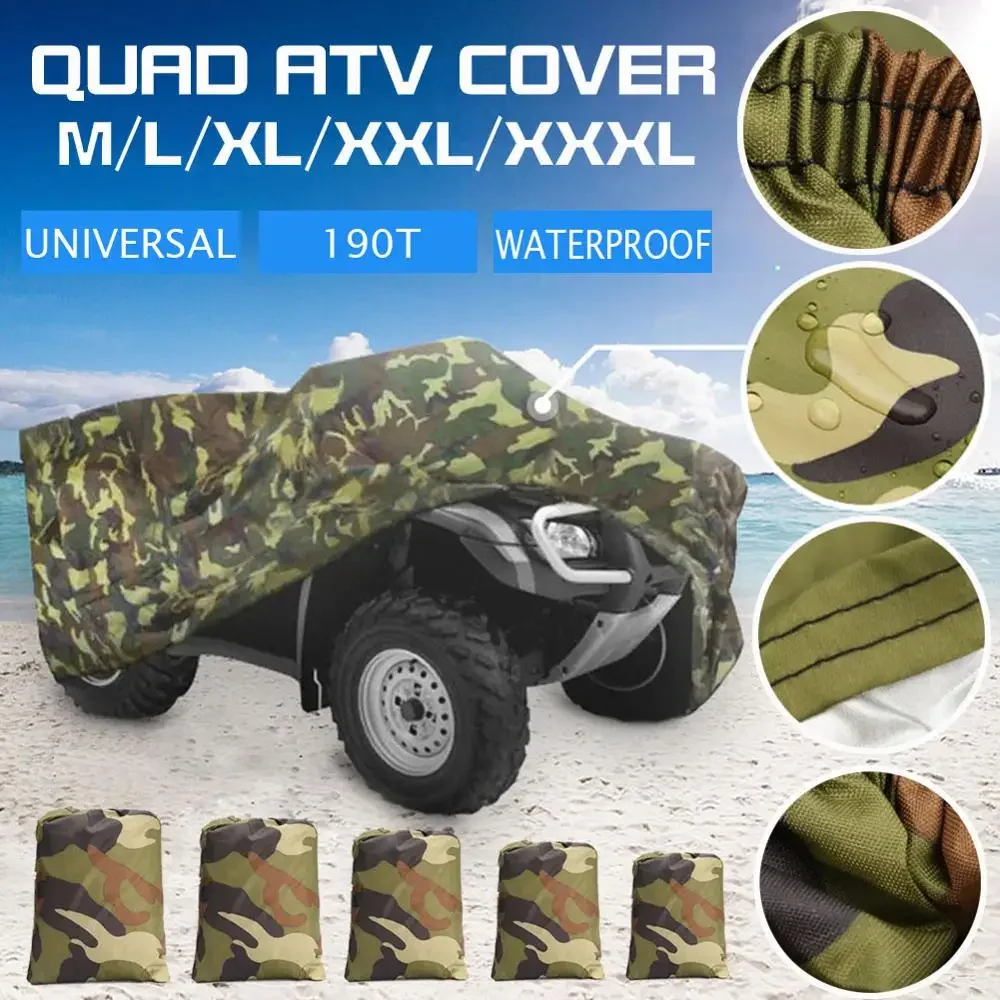 Waterproof Biker Cover 190T Camouflage Waterproof Motorcycle Cover Quad ATV Vehicle Scooter Motorbike Cover Bicycle Case Tent