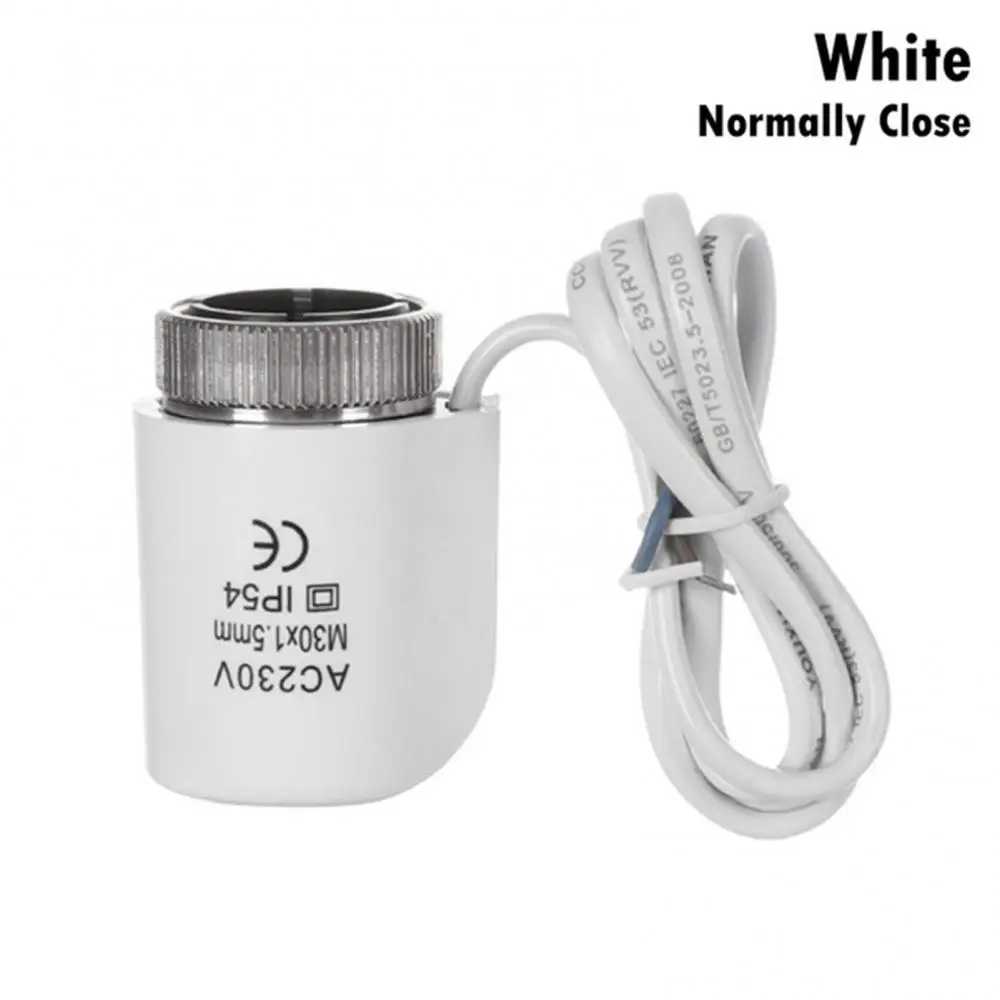 230V NO NC Electric Thermal Actuator Valve Head For Thermostat Manifold Underfloor Heating Radiator Normally Opened Closed