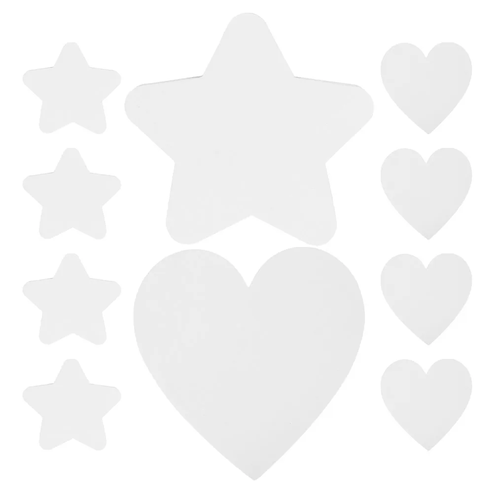 

10pcs Oil Painting Board Canvas Panels Blank Canvases for Painting Mini Circular Star Shape DIY Craft Party Favors Safe