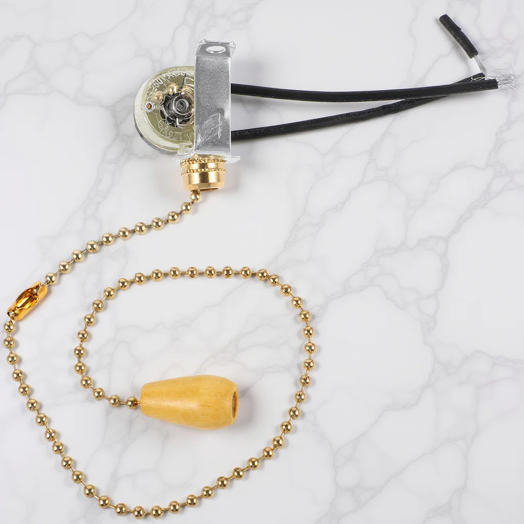 

Pull Chain Light Switch Solid Lamp Pull Switch Replacement for Garage Workshop Basement Bathroom Fixture