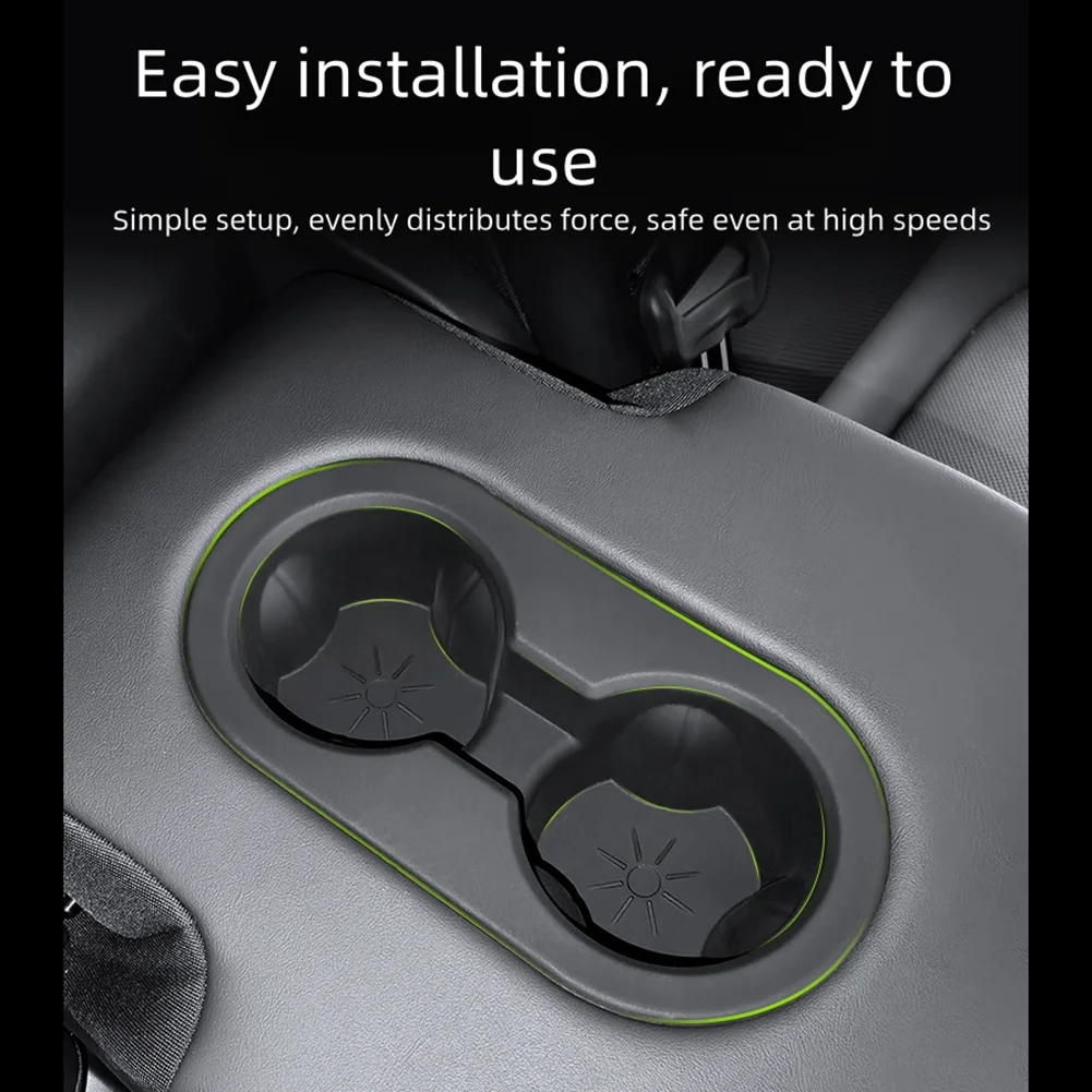 

Силиконовый коврик-подстаканник для заднего сиденья Tesla Model Y Juniper 2025: противоскользящий дизайн, предотвращает опрокидывание стаканов во время вождения