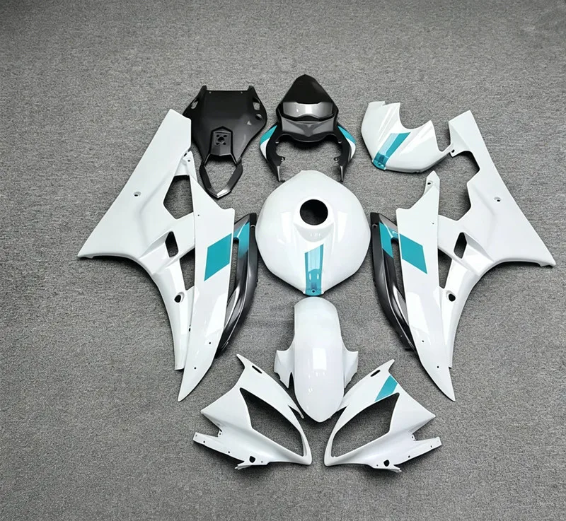 4 Gift new ABS fairing kit - suitable for Yamaha YZF600 R6 from 2006 to 2007 models. Vehicle accessory. Customizable.