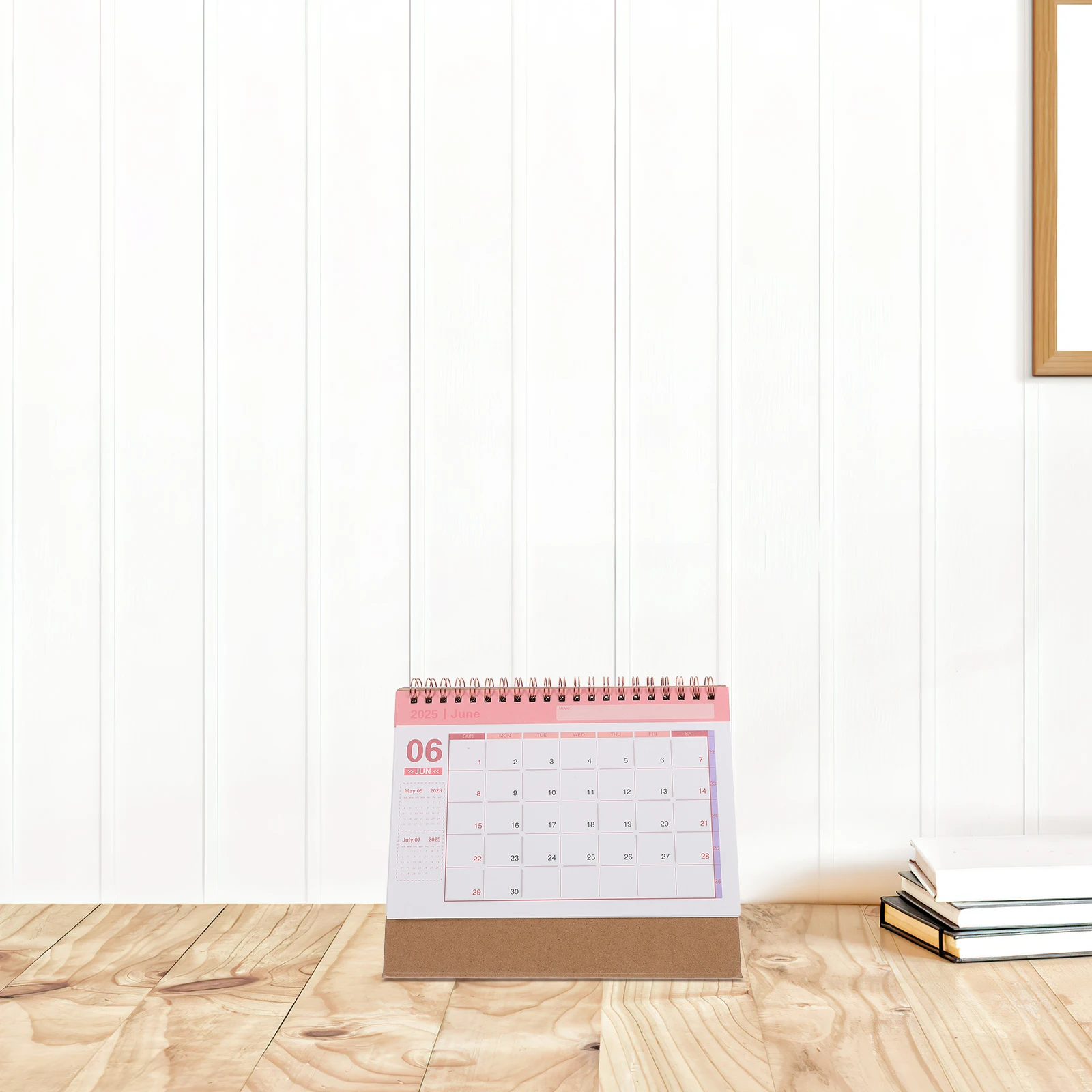

Sturdy Desktop 2024-2025 Spiral Office Standing Home Supplies Lightweight Decorative Month Calendar Freestanding