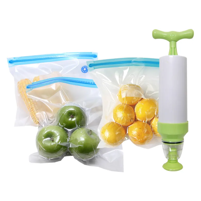 Kitchen vacuum machine 5 Size Vacuum Bag kitchen Transparent Storage Bag Saving Space Seal Bags Pumping vacuum