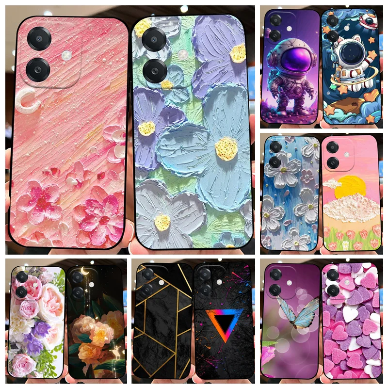 Cases For Oppo A3 4G Cute Cartoon Astronaut Funda CPH2669 Phone Cover For OPPO A40 4G Soft TPU Silicone Matte Coque Bumper Shell