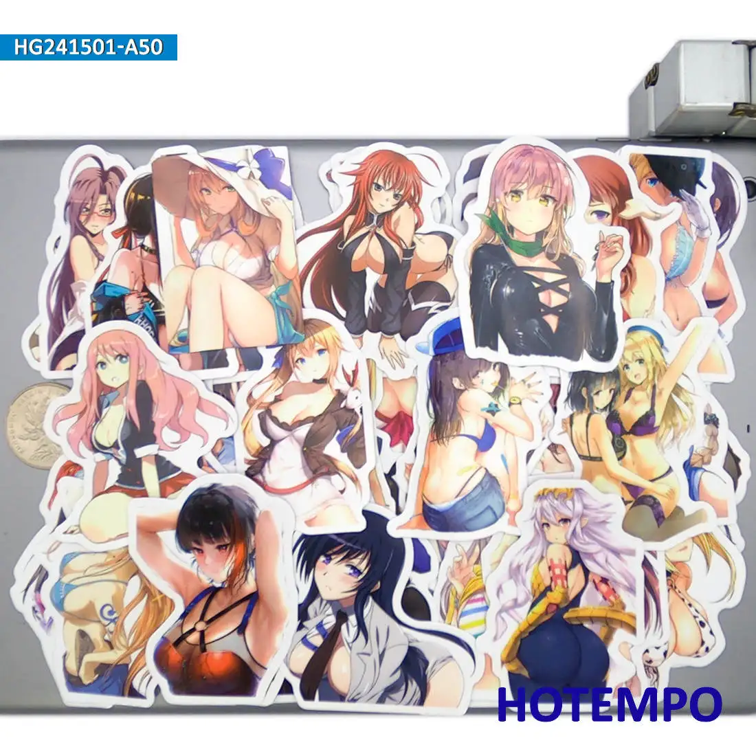 20/30/50Pieces Kawaii Swimsuit Beauty Anime Sexy Girls Stickers for Phone Suitcase Motorcycle Car Bike Skateboard Laptop Sticker