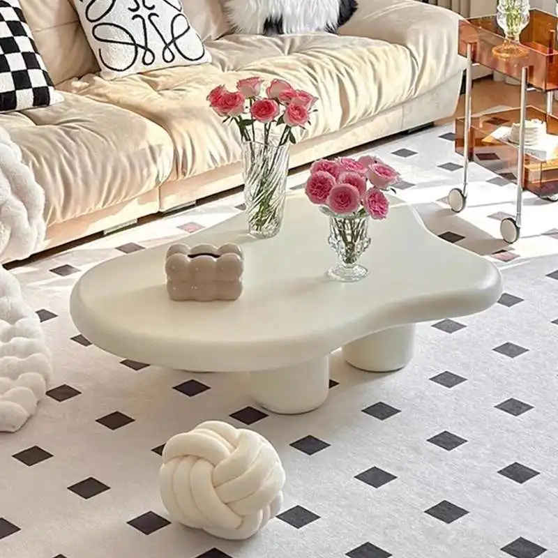 

Makeup Coffee Table Bedroom Round Design Modern Luxury Floor Center Bedside Table Small Mesa Centro Living Room Furnitures