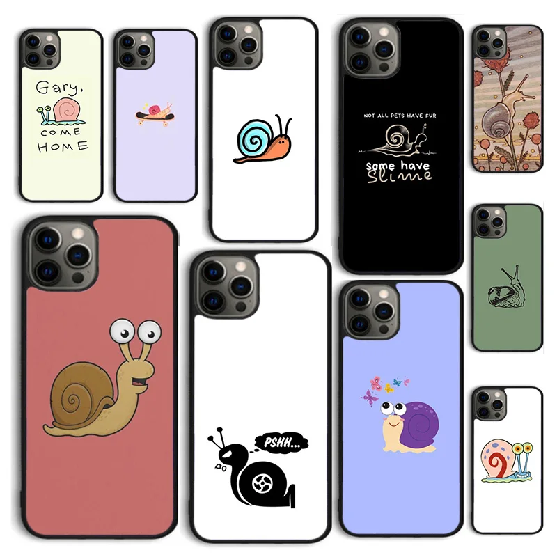 

Autumu Cartoon Animal Snail Phone Case Cover for iPhone 16 15 12 mini 11 13 14 Pro Max SE 2020 Apple 6S 7 8 Plus Coque