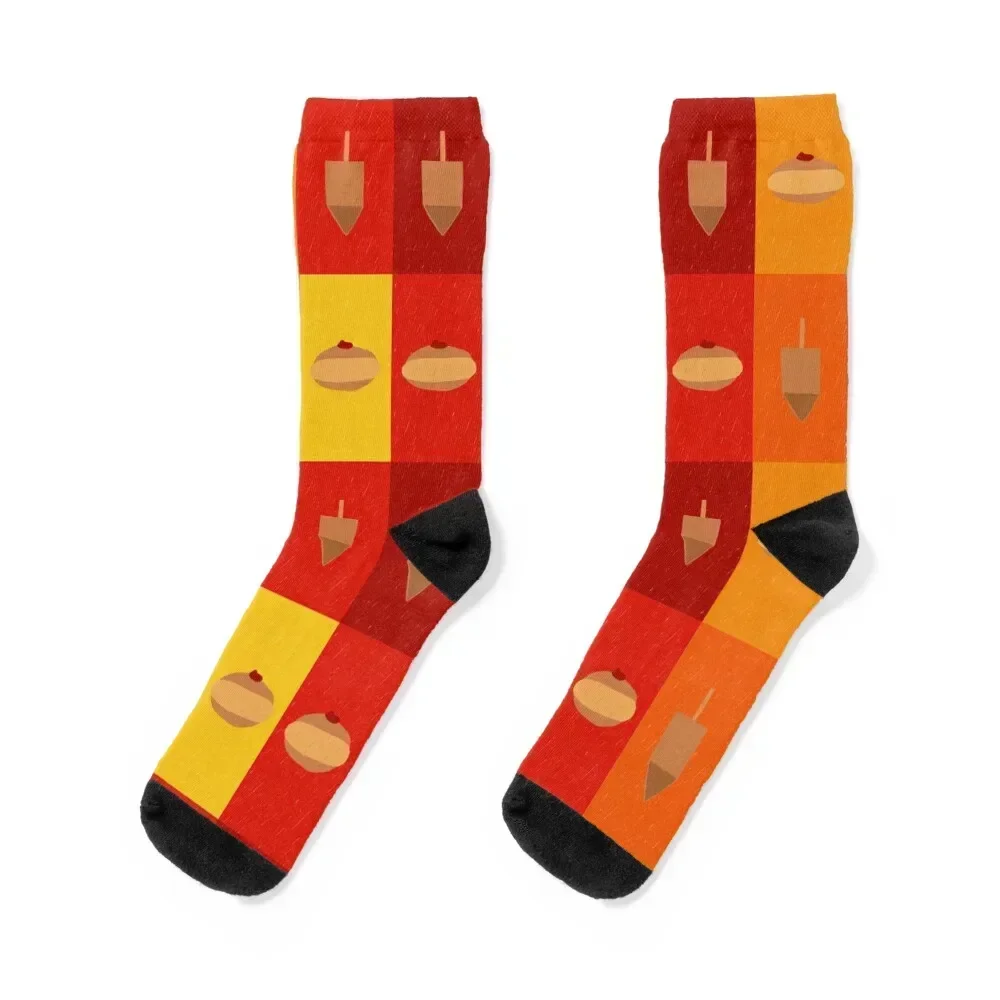 

D&D - Doughnuts and Dreidels Fire Grid Socks essential sheer hiking Socks Girl Men's