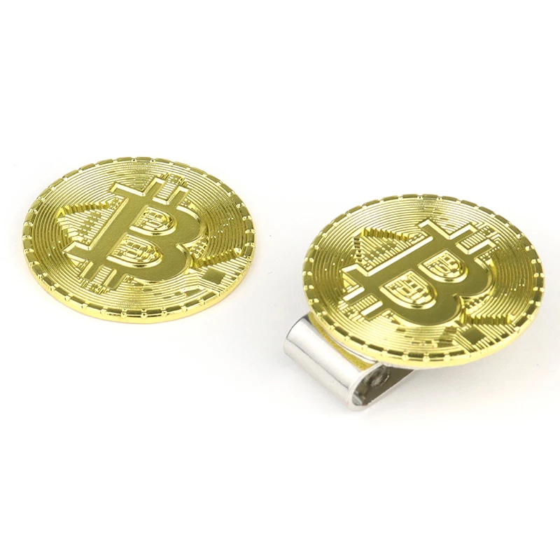 1pc Magic Hat Clip Ball Marker Set Magnet hut Clip Mark Bitcoin geformte Golf Mark Golf Zubehör Mark