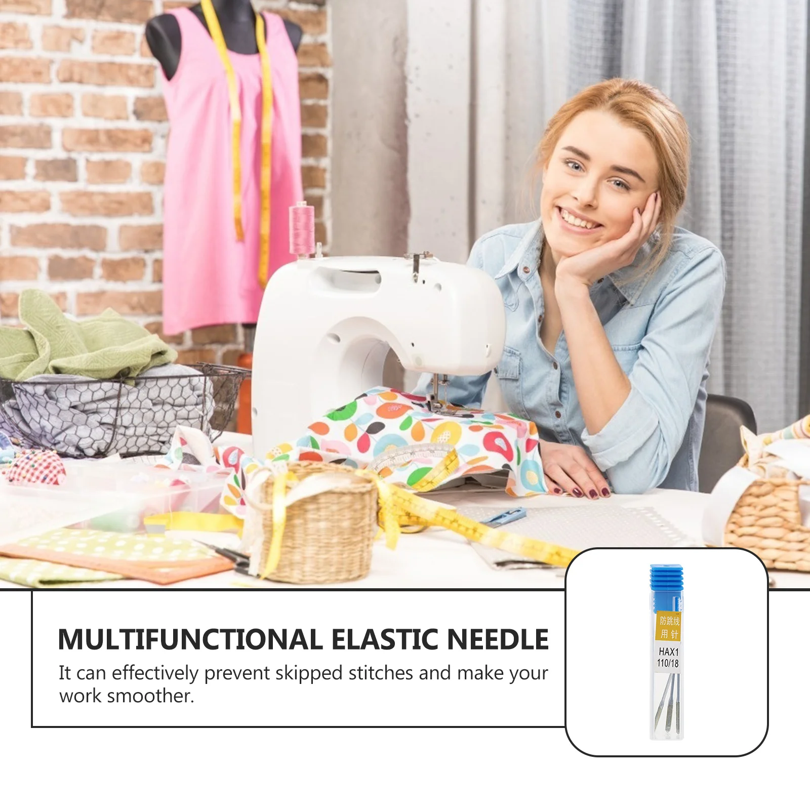 30 шт. игл для швейных машин, противоскользящие для плотных тканей