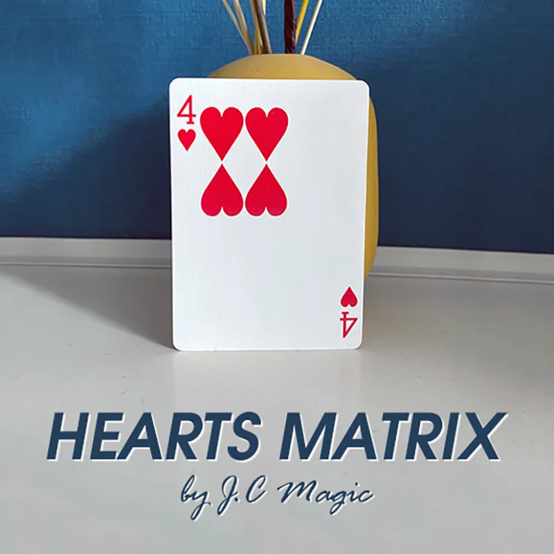 Hearts Matrix By J.C Magic Tricks Point Change 4 Hearts To 2 Card Magia Magician Close Up Street Illusion Gimmick Mentalism Prop