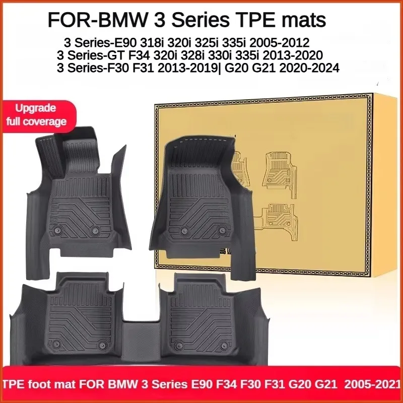 TPE-Fußmatten für BMW 3er Serie F34 GT/E90 F30 F31 G20 G21 320i 325i 328i 330i 335i 2005-2025 LHD ICEV Zubehör