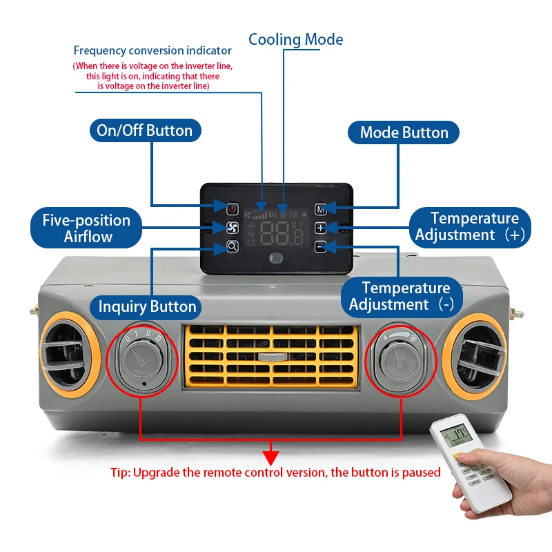 For Trucks Vintage Cars Vans Universal Automotive Air Conditioner 12 Volt 24 Volt A/C Evaporator Assembly Device