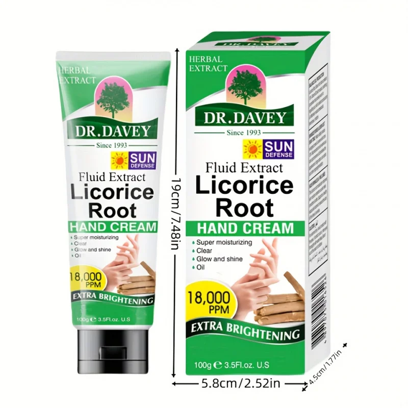 كريم اليد عرق السوس كريم اليد كريم اليد المرطب المنعش غير الدهني للرجال والنساء جميع المواسم العناية باليدين، سوي