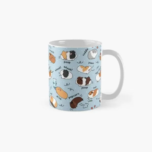 Guinea Pig Daily To Do List Blue Backg  Mug Image Coffee Drinkware Tea Cup Design Handle Round Picture Printed Photo Simple