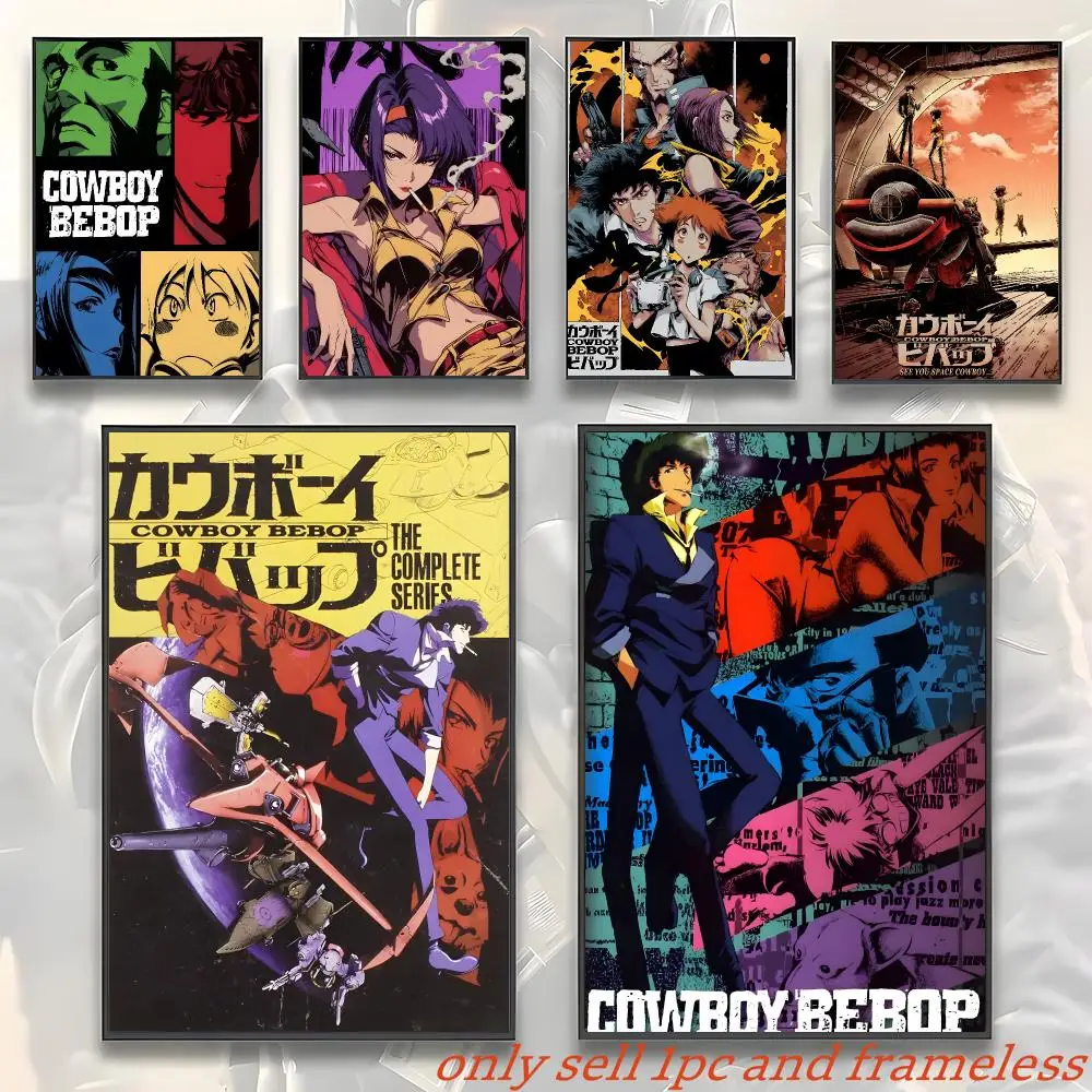 Cowboy Bebop Anime Art Poster Gift with prints Home bedroom living room decoration promotion and display