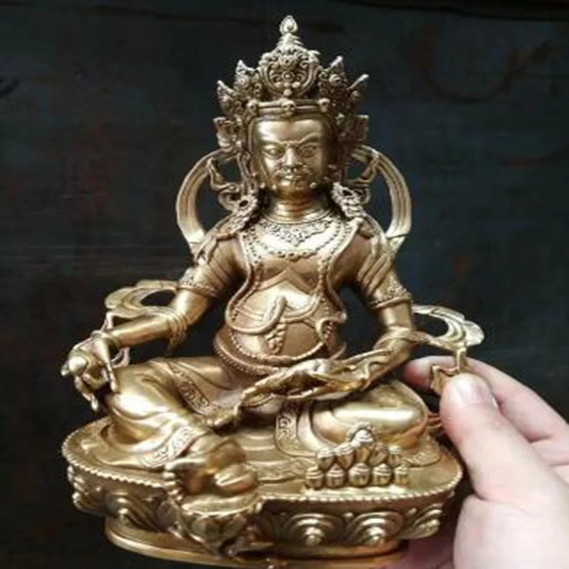 

Antique Bronze Bodhisattva Kwan-yin Buddha the God of Wealth Statue