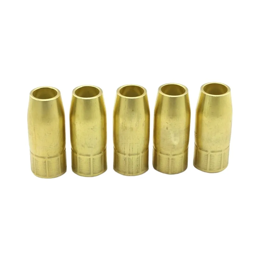 5-Pack 199613 Brass Nozzles for Miller For MIG Welding Equipment For Roughneck For Spoolmatic for torch 5/8 inch Bore Spec