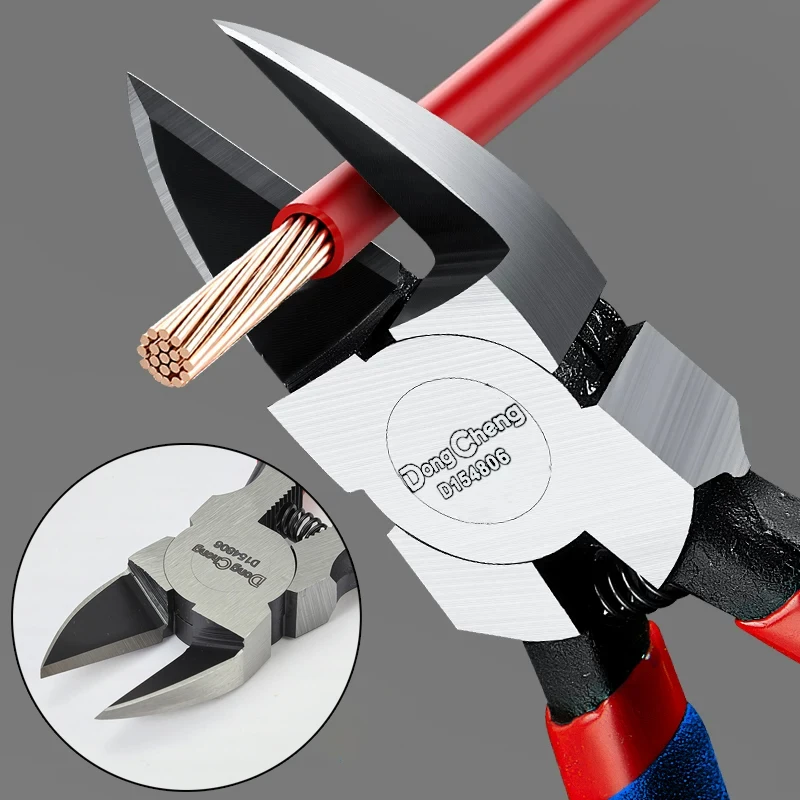 Electrical Wire Cable Cutters 5/6/7 Inch Carbon CR-V Steel Diagonal Pliers Non-Slip Handle Spring Loaded Electrician Repair Tool
