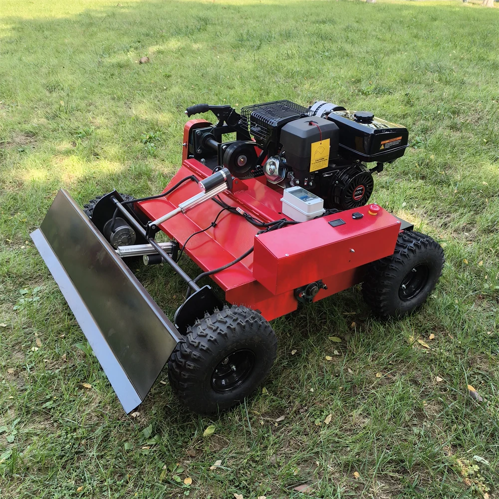 Equipamentos Agrícolas e Florestais, Robot Gasolina, Controle Remoto, Cortador de Rodas 4 Tempos com Faca de Neve