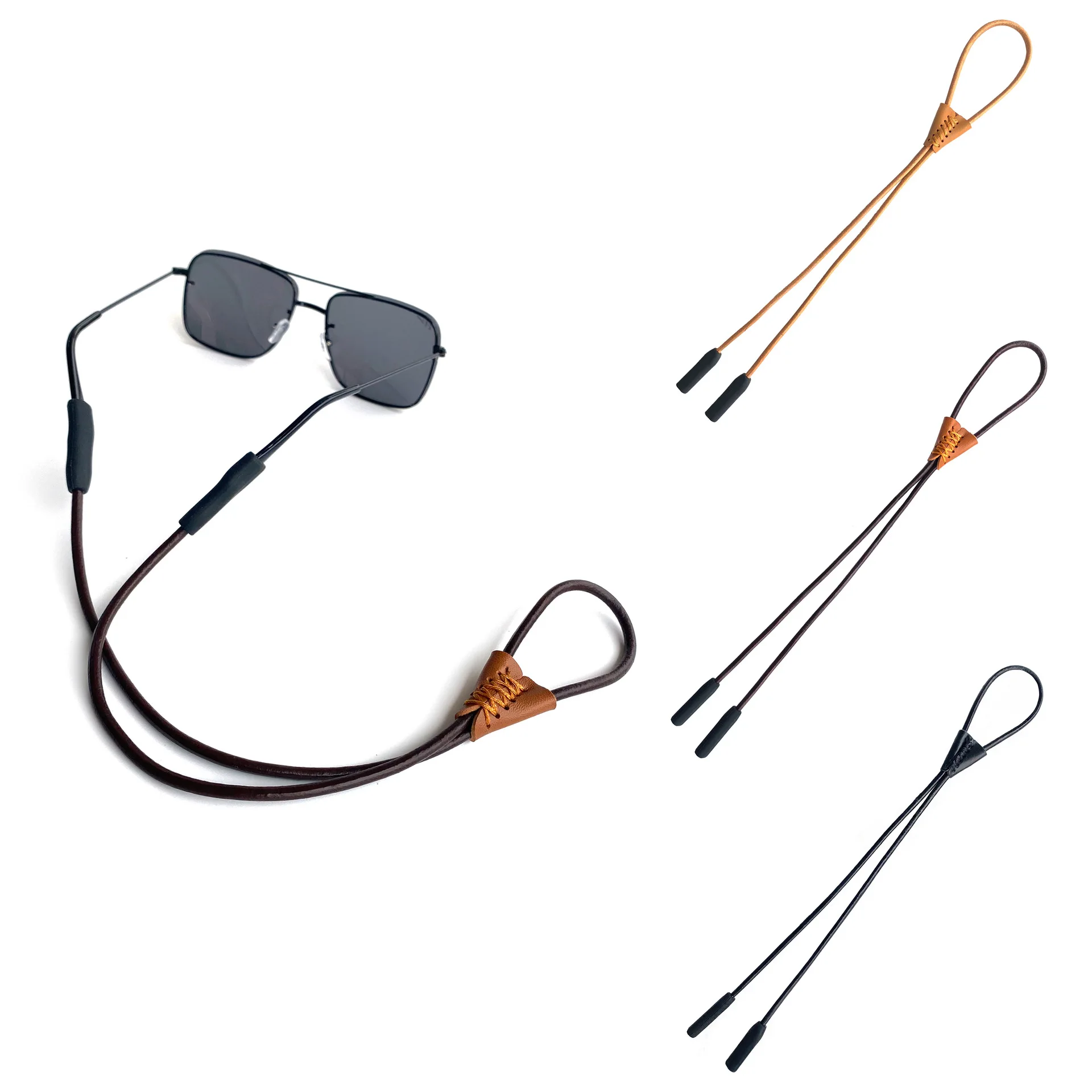 Adjustable Eyewear Rope Leather String Holder Sunglasses Chain Eyeglass Lanyard Anti Lost Glasses Strap Sports Accessories