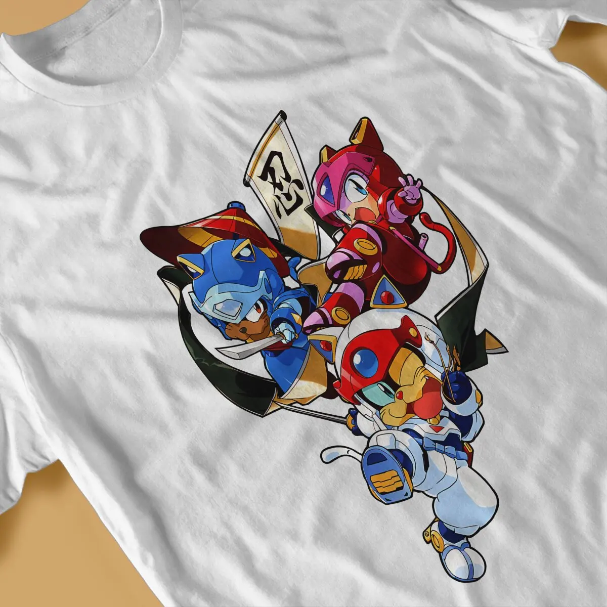 Samurai Pizza Cats Samurai Pizza Cats Tshirt Homme Men\'s Clothes Polyester T Shirt For Men