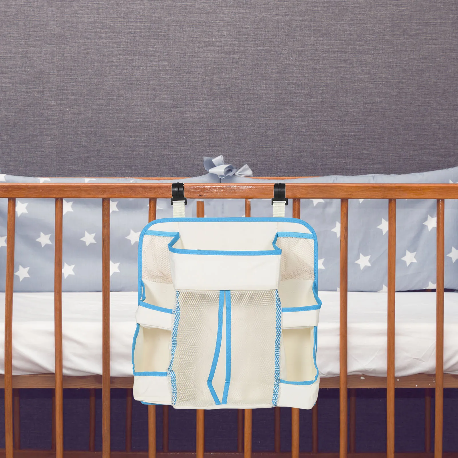 

Crib Storage Bag Diapers Changing Table Organizer Baby Bedside Adjustable Stroller