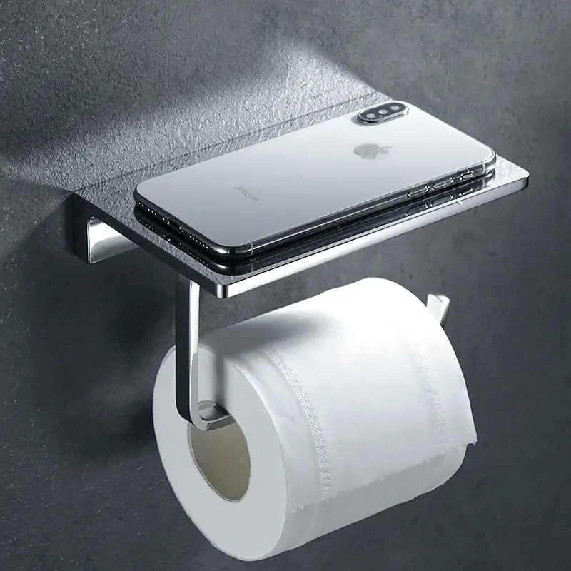 All-copper solid-body tissue holder, wall-mounted bathroom storage rack