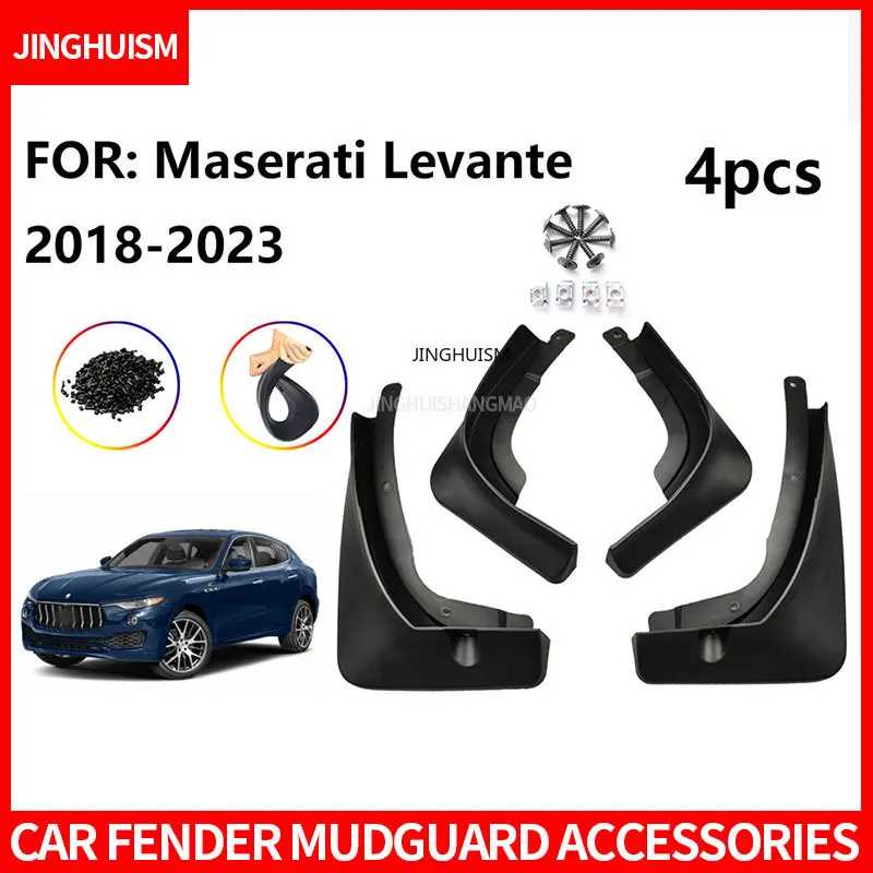 Mudguards FOR Maserati Levante 2018-2023 Car Mud Flaps Splash Guards ABS Black Exterior Modification Accessory Anti Mud Sand