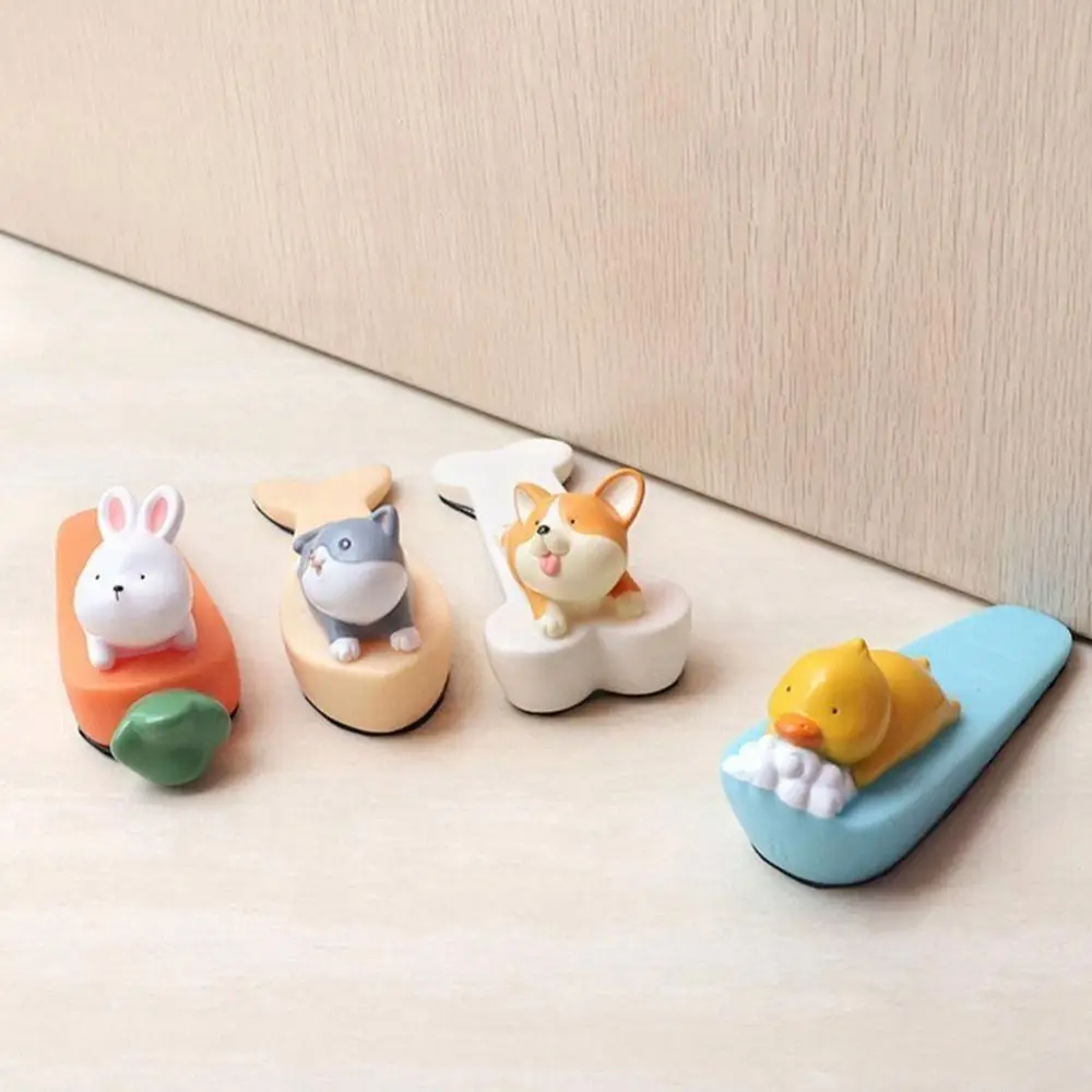 Cartoon PVC Cute Animal Door Stopper Home Door Stopper Windproof Anti-Collision Silent Door Stopper Home Decoration Ornaments