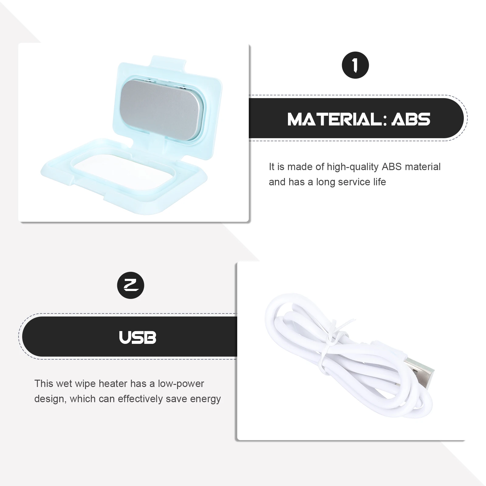 

Portable Baby Wipe Warmer Tissue Heater Kids Long Saving Abs Compatible All Brands Warm Wet Tissues For Babies Wet