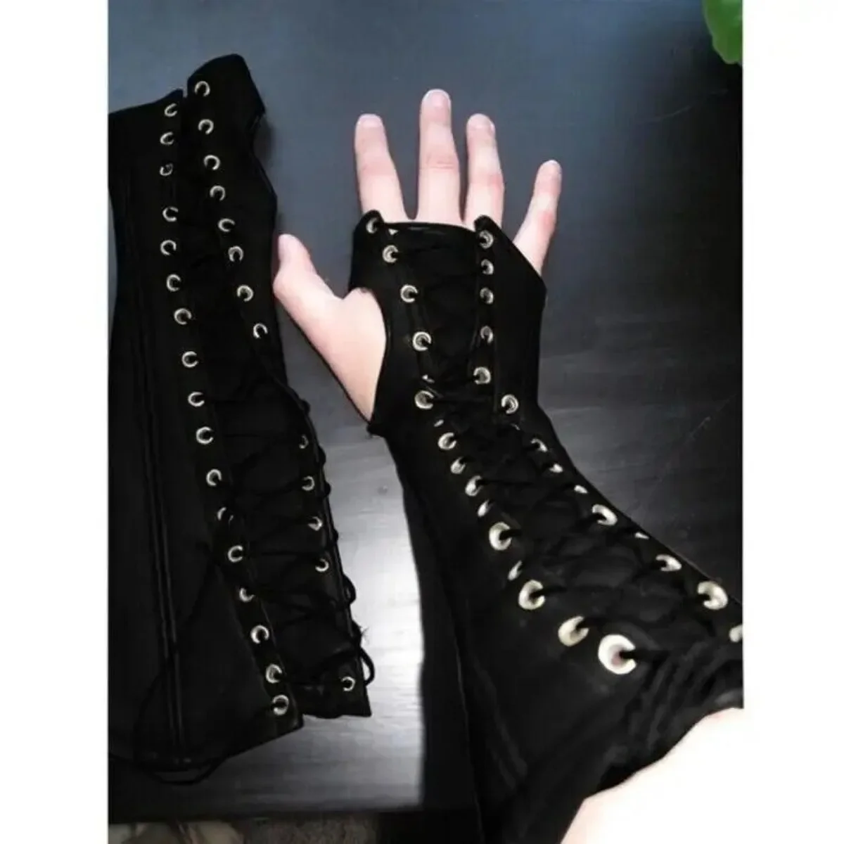 Us-Medieval Steampunk Larp Armor Gloves Bracers Renaissance Knight Warrior GauntletGood for Gifts