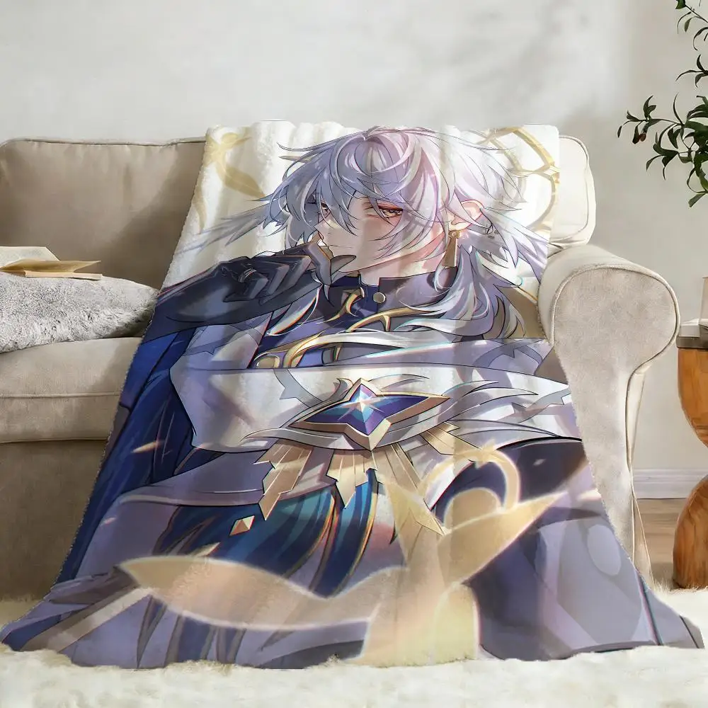 Sunday Honkai Star Throw Flannel Fluffy Soft Blanket Warm Skin-Friendly Throw For Sofa Bed Office Nap Winter