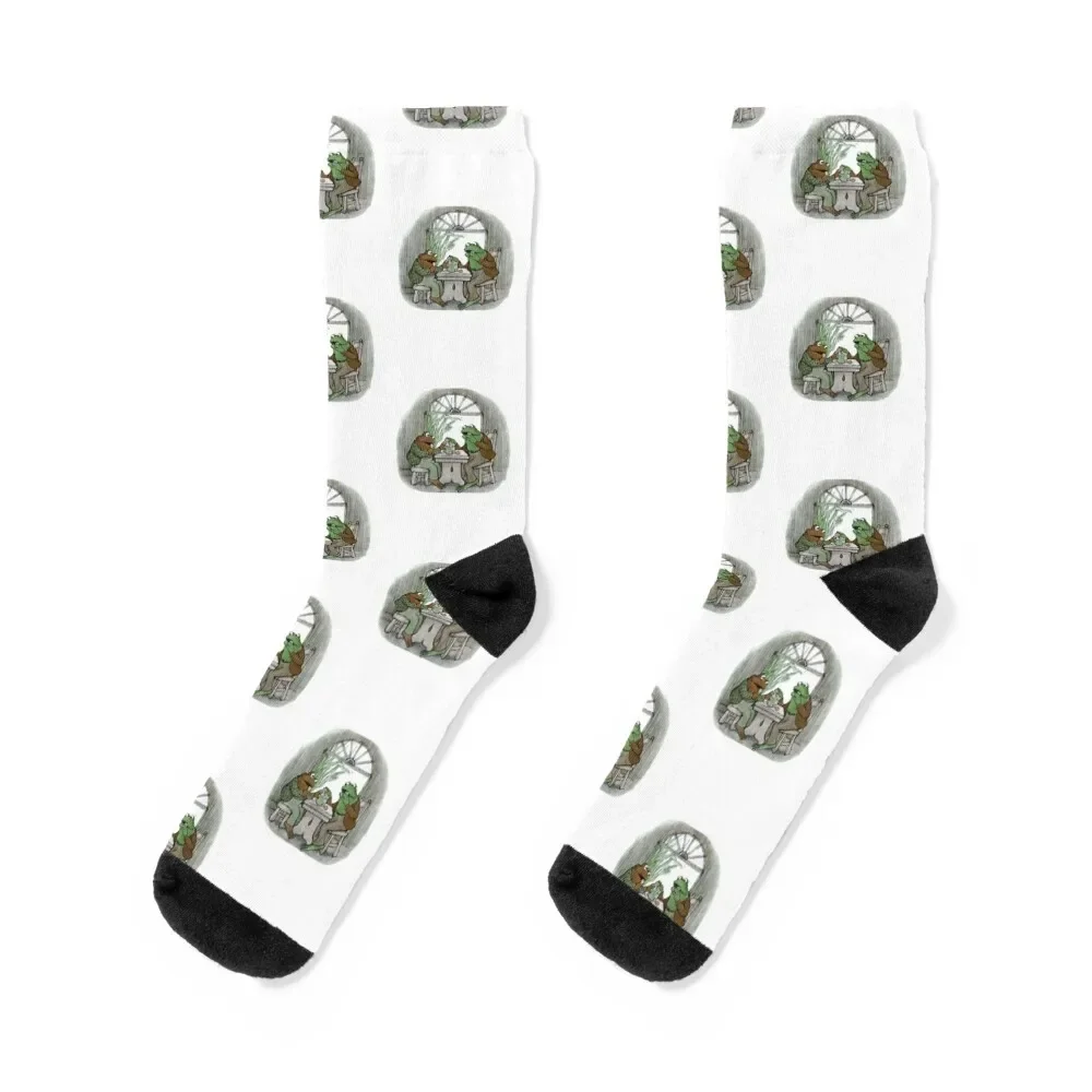 

Frog and Toad Hungry Socks anti slip football tennis happy Designer Man Socks Women's