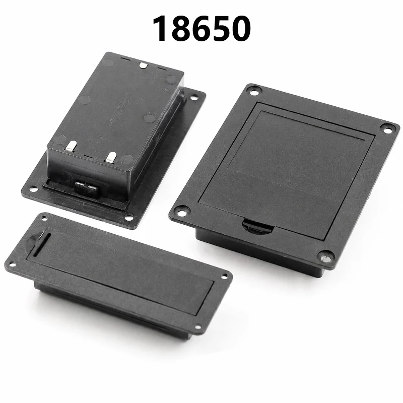 Embedded 18650 Lithium Battery Holder Box 1 2 3 Slots For Speaker With Cover Series Connection 3.7V 12V Battery Charger Parts