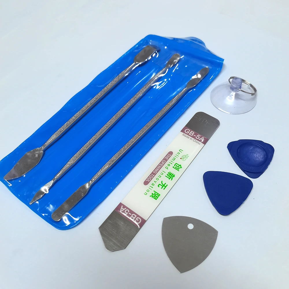 Handy-, Tablet- und Computer-Reparatur-Öffnungswerkzeug-Set, Metall-Spudger-Set, Saugnapf, Kunststoff- & Metall-Dreieck-Hebeln – Detail 2