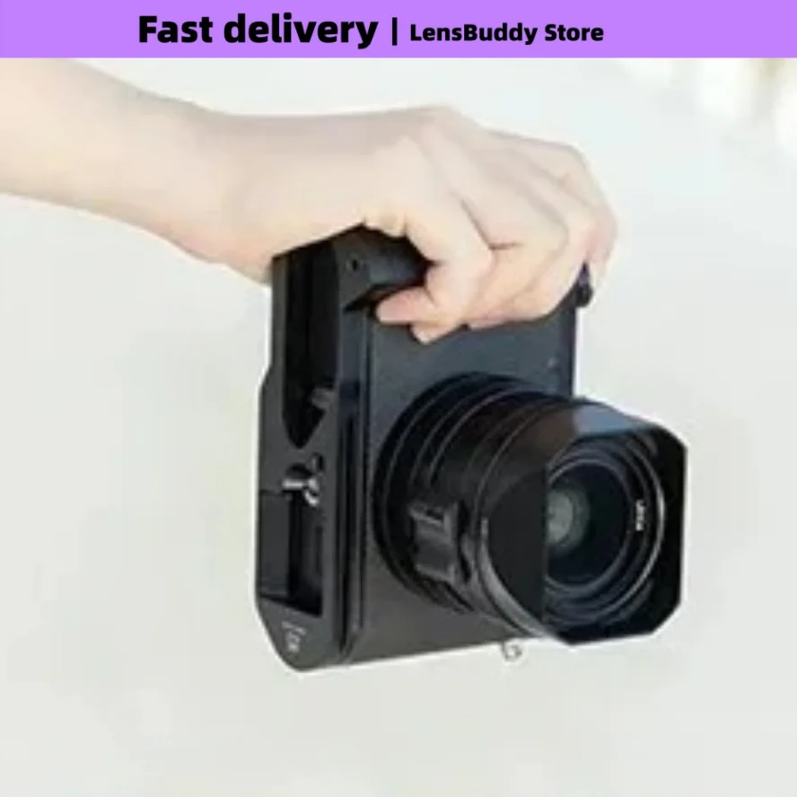 JJC Aluminum Alloy Hand Grip L Bracket For Leica Q3 Camera Holder Anti-Slip Leather Arca Swiss QR Plate 1/4