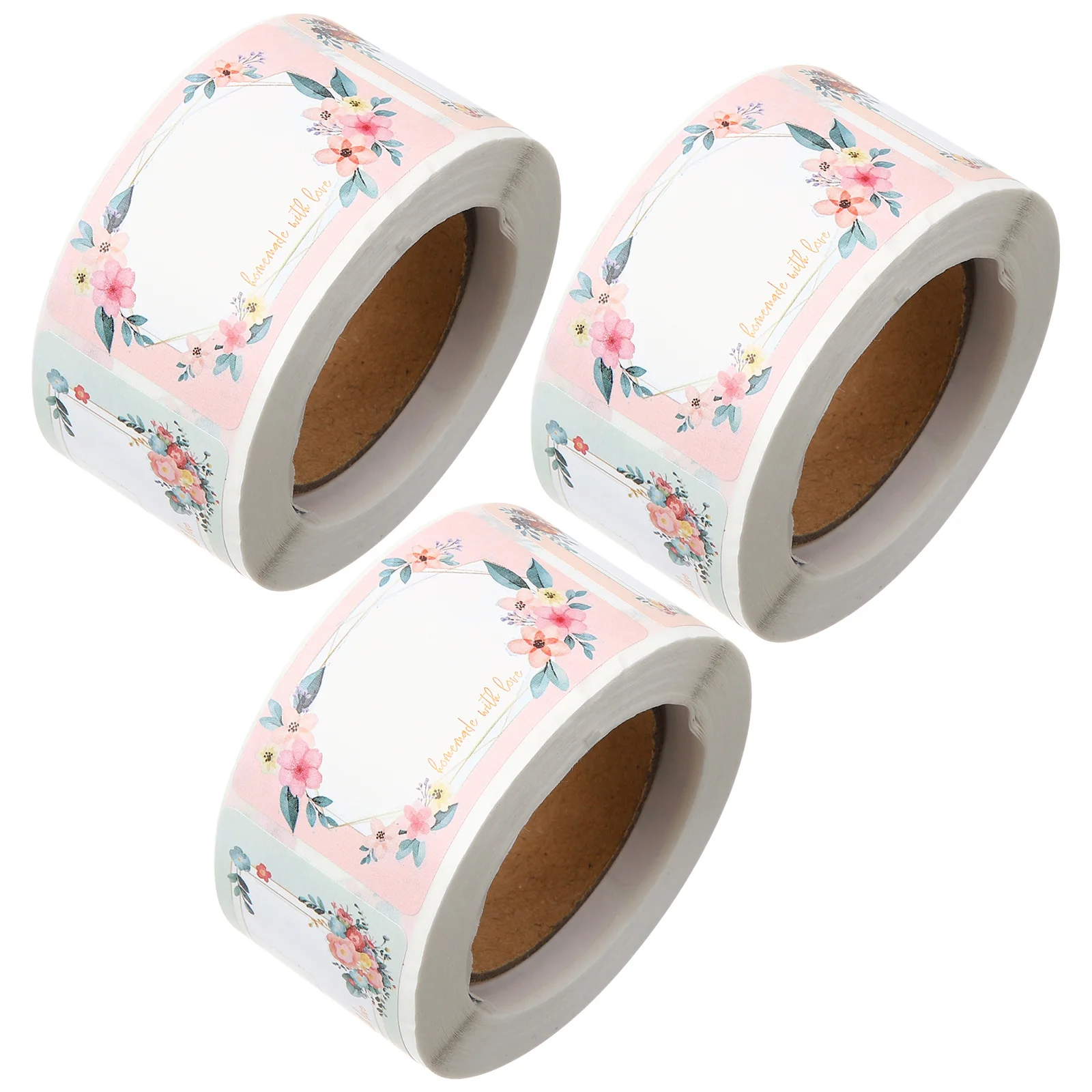 

3 Rolls Blank Floral Name Labels Sticker Labels to Write on for Jars Bottles Canning Jar Label Stickers Kitchen Organization