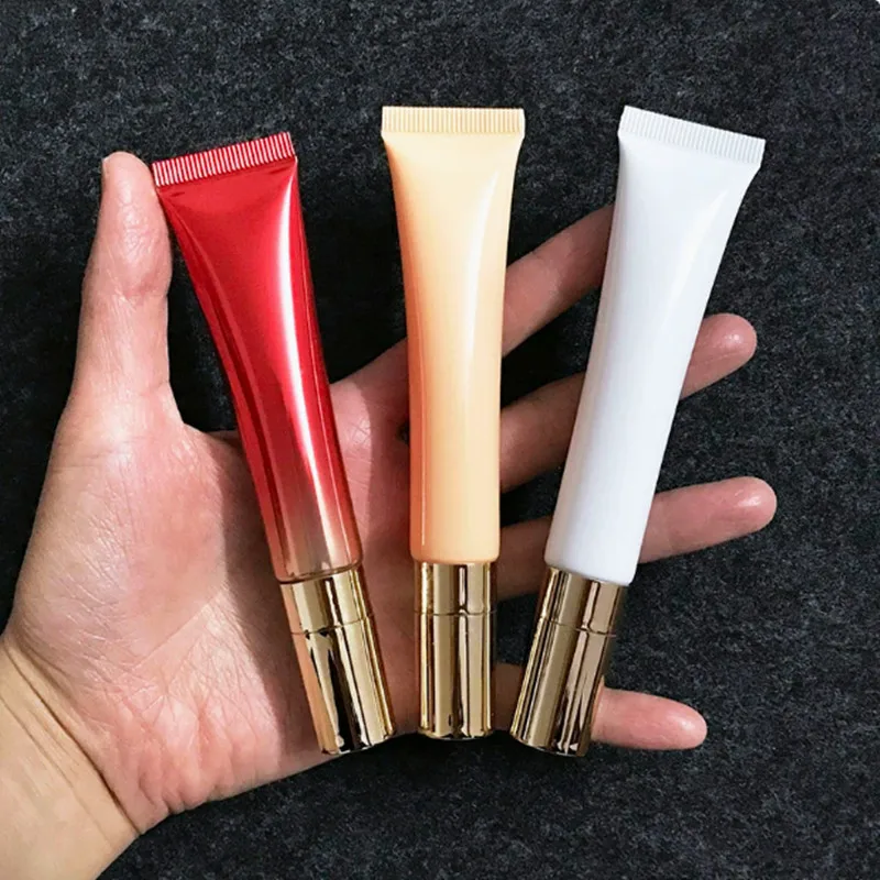 10ml 15ml 20ml Soft Hose &Tube With Metal Massage Head Eye Cream Essence Tube Cosmetic Container Empty Bottle Lotion Tube