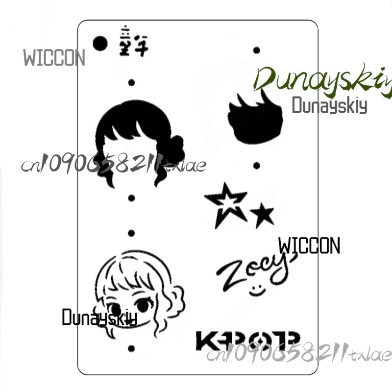 هنتركس رومي ميرا زوي سجابوي شيطان لطيف طلاء الوجه استنسل أنيمي شخصية تأثيري ماكياج حفلة الهالوين عيد الميلاد Kawaii  #6