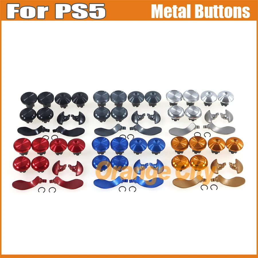 

12Sets Metal Button 8 in 1&12 in 1 For PS5 Edge Elite Edition Handle High Low Rocker Cap Paddle Back Button Replacement Parts