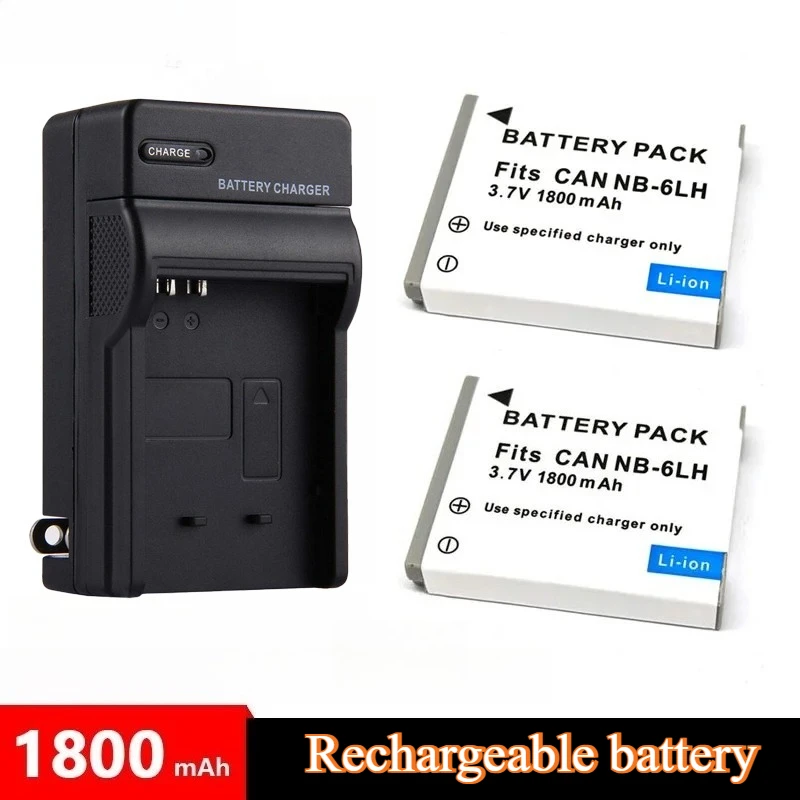 Nuevo 1-4 Uds NB-6L NB 6L NB6L batería 3,7 V 1800mAh batería de litio recargable para Canon IXUS 105 210 95 300 200 310 265