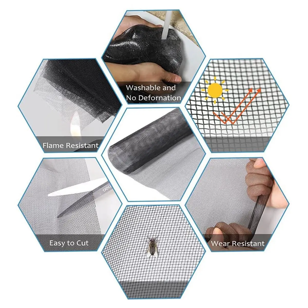 giftnew Window Screen and Screen Door Replacement Fiberglass Screen Mesh - Screen Sliding Screen Door Repair for Patio Window A