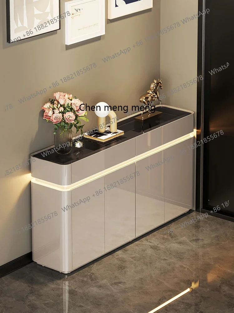 

Indoor new 2025 light luxury large-capacity multi-layer shoe cabinet, entrance cabinet integrated storage against the wall