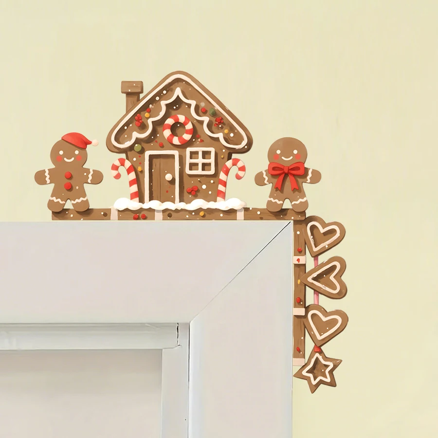 Gingerbread House & Man Christmas Wall Sticker Removable Vinyl Decal For Kids Baby Room Bedroom Nursery Decoration Wall Decal view 4