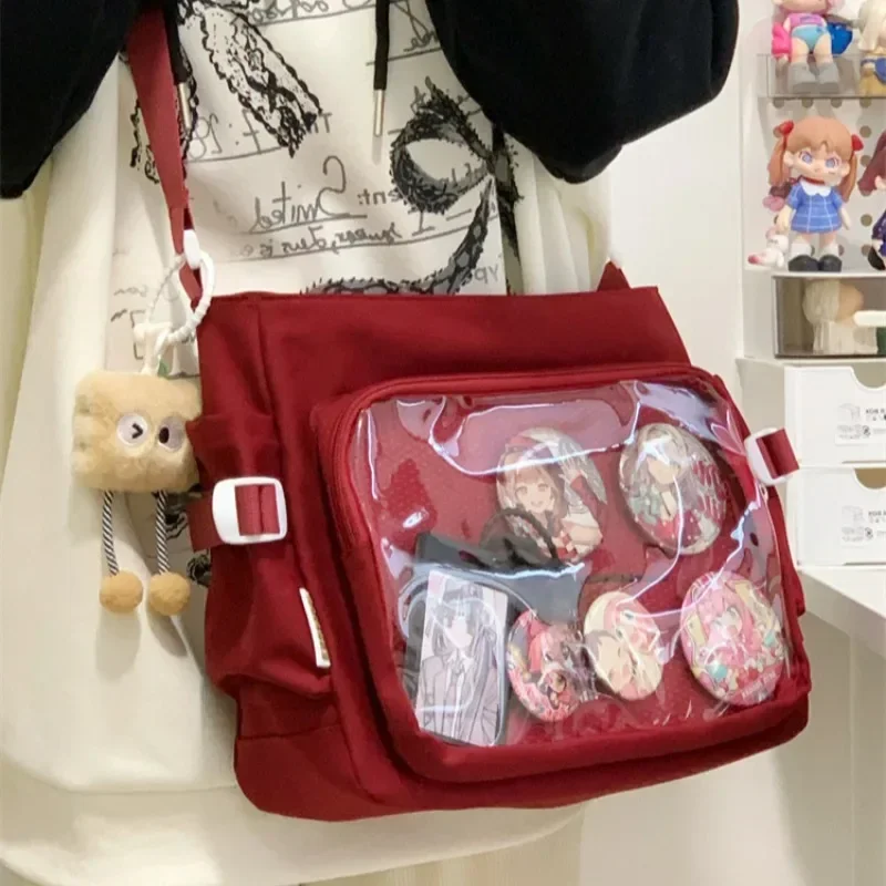 MBTI Luxury Designer Shoulder Bag for Women College Style Casual Fashion Transparent Ita Bag Large Capacity Lolita Jk Handbag image 2