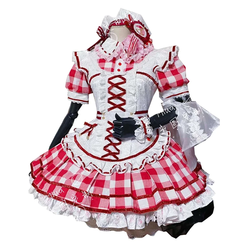 Custom Made Vtuber Futaba Tsukushi Cosplay Costume Maid Suits Apron Uniform Women Anime Outfits Halloween Dress Tailor Clothes